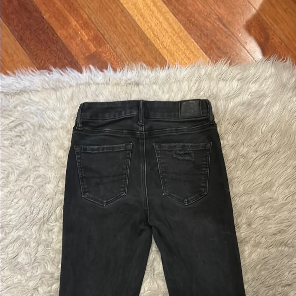 American Eagle‎ Outfitters Women's Black Distressed Skinny Jeans